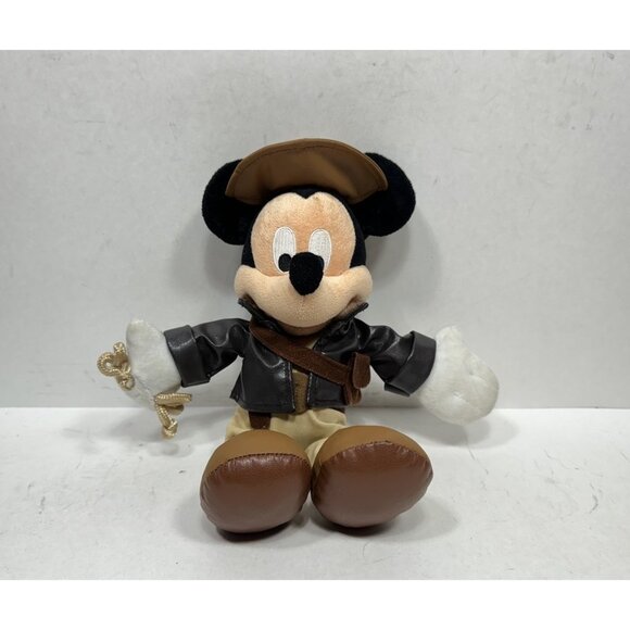 Disney Parks Mickey Mouse Indiana Jones 11" Plush Stuffed Animal - Picture 1 of 8